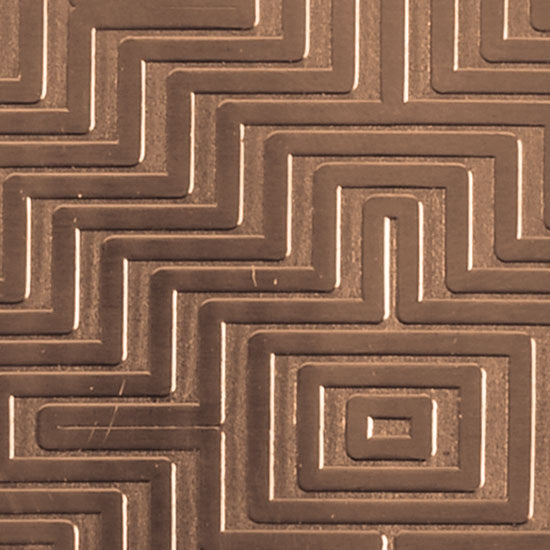 Textured Metal - Mayan Maze - Bronze 22 gauge