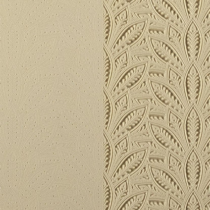 Vice Versa Texture - Peacock Party. Beige Vice Versa Textures include both the standard and reverse version of each pattern, allowing the artist to incorporate both designs in their work. Each version of the pattern is perfect for any size project, from earrings to cuffs. Vice Versa textures measure 9-1/4" x 6" with each pattern measuring 2-7/8" x 8-5/8".
