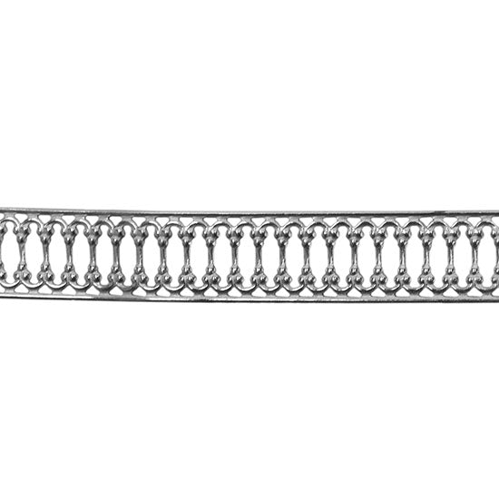 Patterned Wire - Sterling Silver - Woven Edges 22 gauge Dead Soft - 6" Min