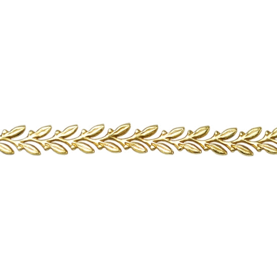 Patterned Wire - Brass - Leaves 22 gauge Dead Soft - 6" Min