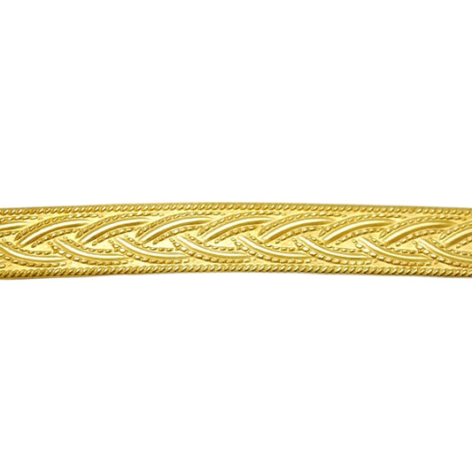 Patterned Wire - Brass - Rope #1 18 gauge Dead Soft - 6" Min