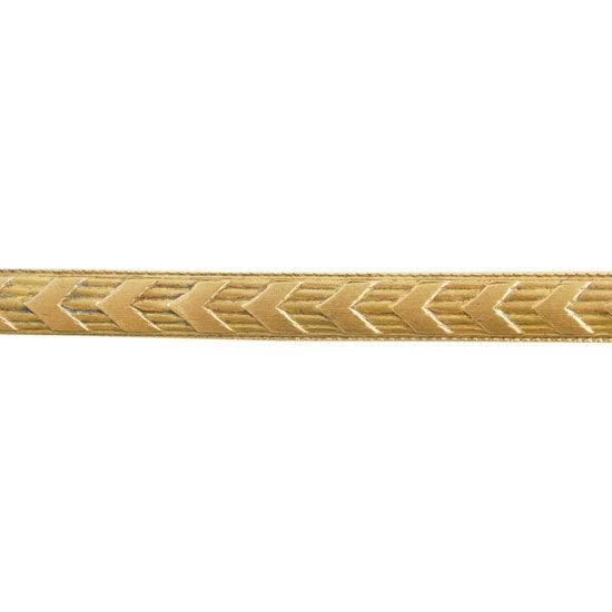 Patterned Wire - Brass - Chevron 14 gauge Dead Soft - 6" Min