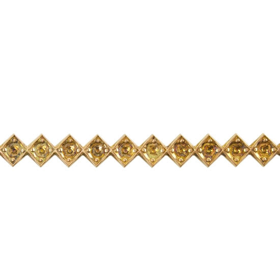 Patterned Wire - Brass - Jeweled Diamond 18 gauge Dead Soft - 6" Min