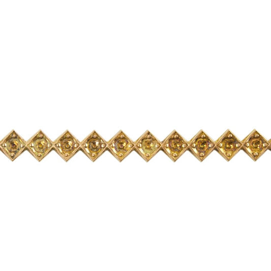 Patterned Wire - Brass - Jeweled Diamond 18 gauge Dead Soft - 6" Min