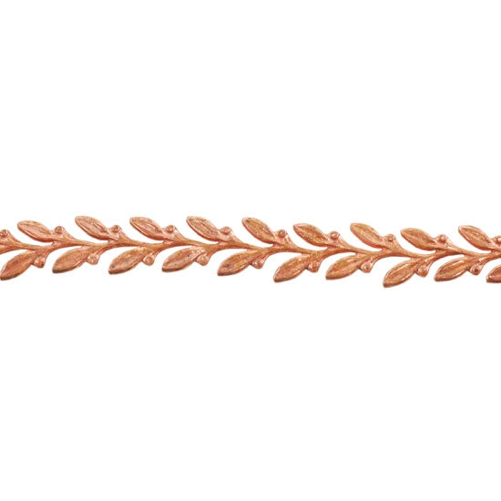 Patterned Wire - Copper - Leaves #1 22 gauge Dead Soft - 6" Min