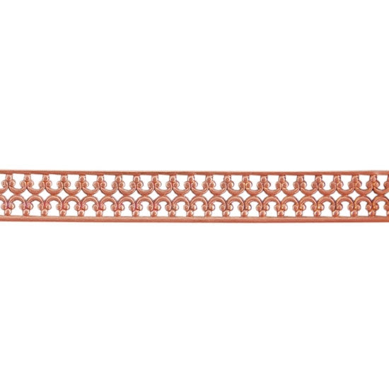 Patterned Wire - Copper - Double Crown with Edging 24 gauge Dead Soft - 6"