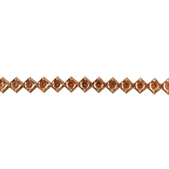 Patterned Wire - Copper - Dotted Diamond 16 gauge Dead Soft - 6" Min