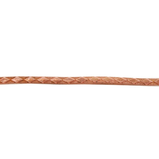 Patterned Wire - Copper - Diamond Back 16 gauge Dead Soft - 6" Min