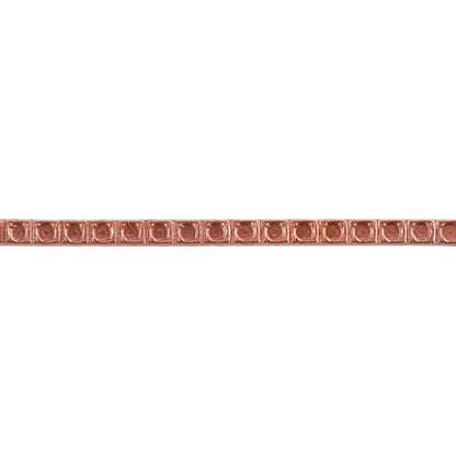 Patterned Wire - Copper - Dotted Square 18 gauge Dead Soft - 6" Min