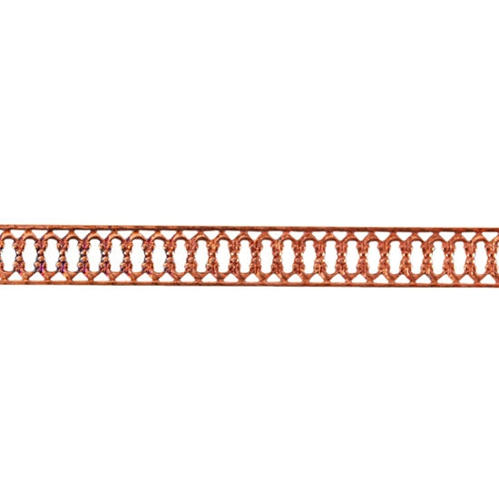 Patterned Wire - Copper - Woven Edges 24 gauge Dead Soft - 6" Min