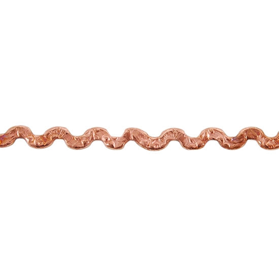 Patterned Wire - Copper - Floral Wave 16 gauge Dead Soft - 6" Min