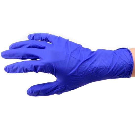 purple Nitrile Protective Gloves in various sizes