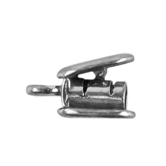 Sterling Silver Crimp End Cap - Oval