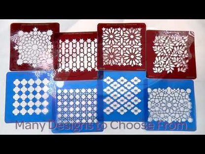 Pattern Stencil for Metal Clay - Crossing Through
