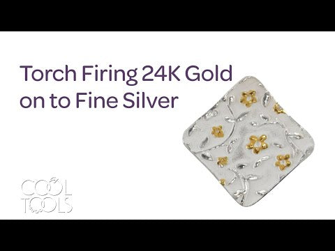 torch firing 24k gold on to fine silver by jennifer dins video