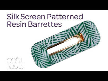 video Cool Tools | Silk Screen Patterned Resin Barrettes by Karen Trexler