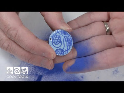 Rubber Enameling Stamp - Festival Woodcut