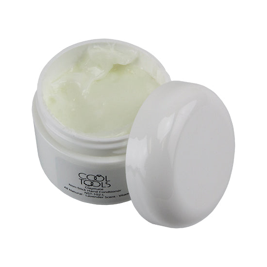 open jar of Cool Tools ClayMate Hand Conditioner