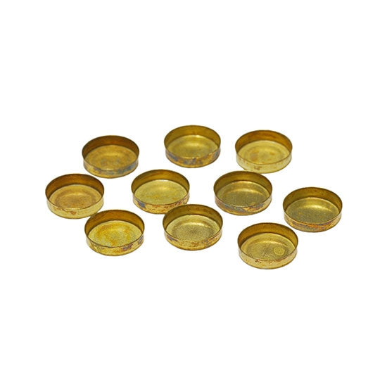 10 Brass Bezel Cups Round